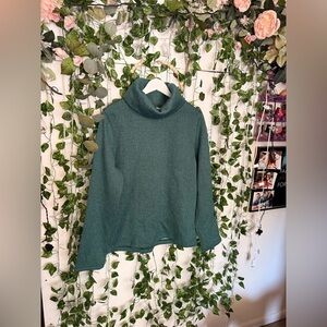 J Crew Women’s Funnel Neck Sweatshirt Size XLarge Long Sleeve Green